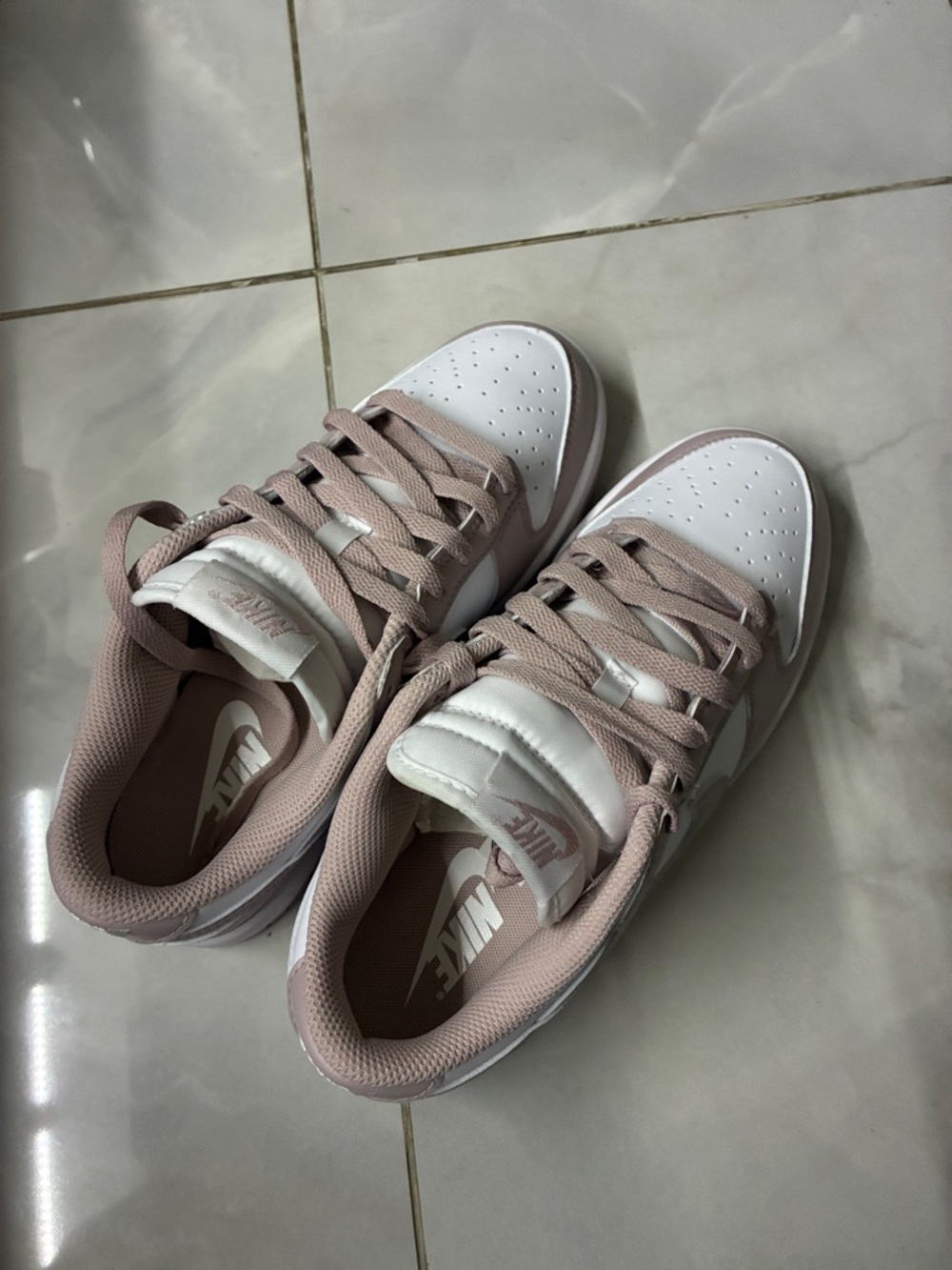 Nike Dunk Low Women’s “White Particle Rose” Sneakers Pink White Size 7 - Picture 2 of 13